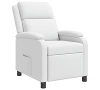 vidaXL Recliner Blanco Cuero sintético