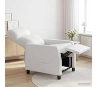 vidaXL Recliner Blanco Cuero sintético