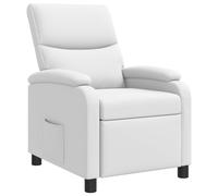 vidaXL Recliner Blanco Cuero sintético