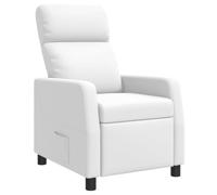 vidaXL Recliner Blanco Cuero sintético