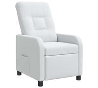 vidaXL Recliner Blanco Tela