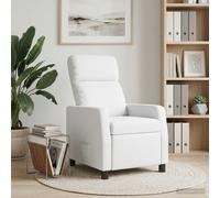 vidaXL Recliner Blanco Tela