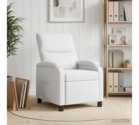 vidaXL Recliner Blanco Tela