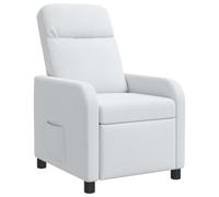 vidaXL Recliner Blanco Tela
