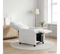 vidaXL Recliner Blanco Tela