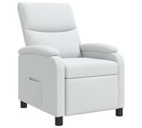 vidaXL Recliner Blanco Tela
