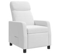 vidaXL Recliner Blanco Tela