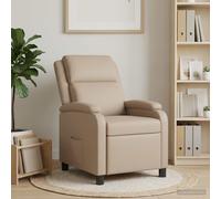 vidaXL Recliner Capuchino Cuero sintético