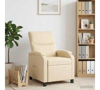vidaXL Recliner Crema Tela