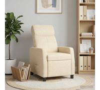vidaXL Recliner Crema Tela