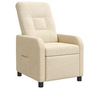 vidaXL Recliner Crema Tela