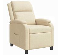 vidaXL Recliner Crema Tela