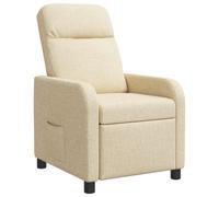 vidaXL Recliner Crema Tela