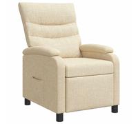 vidaXL Recliner Crema Tela