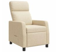 vidaXL Recliner Crema Tela