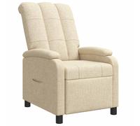 vidaXL Recliner Crema Tela