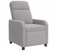 vidaXL Recliner Gris Claro Bouclé