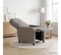 vidaXL Recliner Gris Claro Bouclé