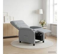 vidaXL Recliner Gris Claro Tela