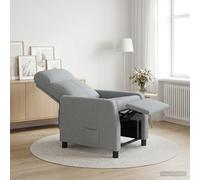 vidaXL Recliner Gris Claro Tela