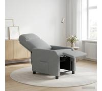vidaXL Recliner Gris Claro Tela