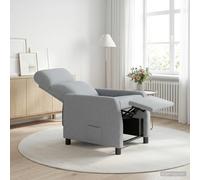 vidaXL Recliner Gris Claro Tela