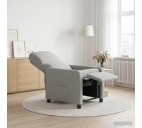 vidaXL Recliner Gris Nube Tela
