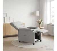 vidaXL Recliner Gris Nube Tela