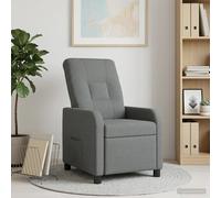 vidaXL Recliner Gris oscuro Tela