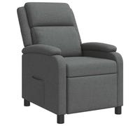 vidaXL Recliner Gris oscuro Tela