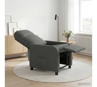 vidaXL Recliner Gris oscuro Tela