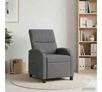 vidaXL Recliner Gris oscuro Tela