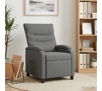 vidaXL Recliner Gris oscuro Tela