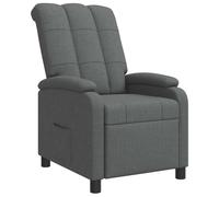vidaXL Recliner Gris oscuro Tela