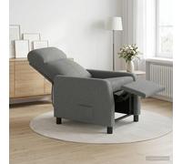 vidaXL Recliner Gris oscuro Tela