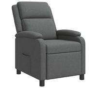 vidaXL Recliner Gris oscuro Tela