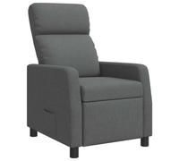 vidaXL Recliner Gris oscuro Tela