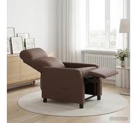 vidaXL Recliner Marrón Cuero sintético
