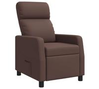 vidaXL Recliner Marrón Cuero sintético