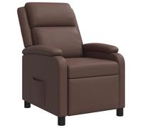 vidaXL Recliner Marrón Cuero sintético