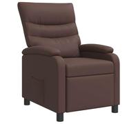 vidaXL Recliner Marrón Cuero sintético