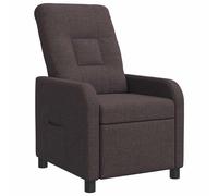 vidaXL Recliner Marrón Oscuro Tela