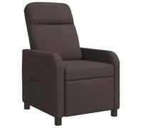 vidaXL Recliner Marrón Oscuro Tela