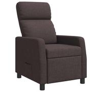 vidaXL Recliner Marrón Oscuro Tela