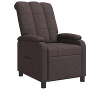 vidaXL Recliner Marrón Oscuro Tela