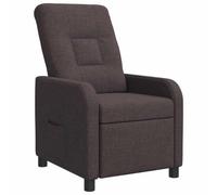vidaXL Recliner Marrón Oscuro Tela