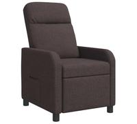 vidaXL Recliner Marrón Oscuro Tela
