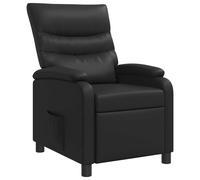 vidaXL Recliner Negro Cuero sintético