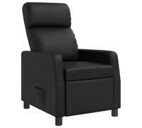 vidaXL Recliner Negro Cuero sintético