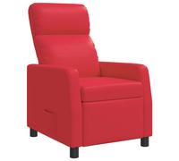 vidaXL Recliner Rojo Cuero sintético